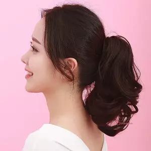 여자 머리 숏세팅 웨이브 집게핀 여성 포니테일가발 헤어 가짜 파마 단발 짧은opq111