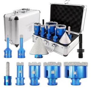 도자기 타일 세라믹 대리석 화강암 드릴용 다이아몬드 코어 드릴 비트 세트 5/8-11 나사산 ( 1/4 3/8 4/5