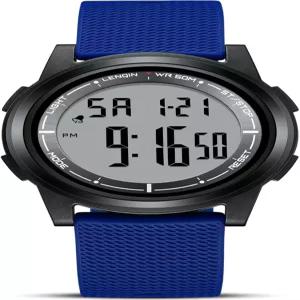 한포쉬 남성 디지털 시계 초박형 미니멀리스트 스포츠 방수 야외 LED 스크린 대형 얼굴 손목시계 백라이트