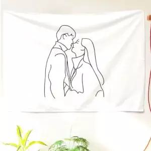 천포스터 대형 패브릭 문가리개 포스터 허그S 인테리어소품