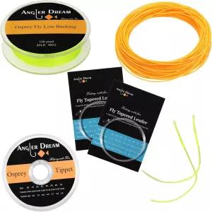 앵글러드림 WF 플라이 낚싯줄 키트 1 2 3 4 5 6 7 8 9WT 리더 브레이드 백피쉬 라인