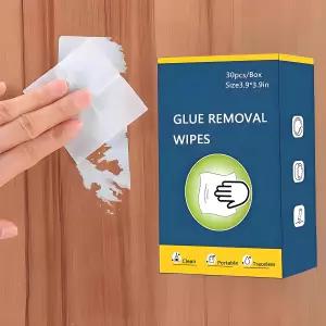 프로크란 제거제 물티슈 정리 - 30개 접착 잔여물을 안전하게 제거하고 라벨 자동차 스티커 크레용 트리