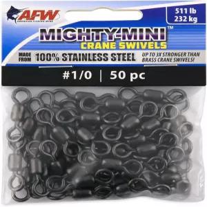 아메리칸 낚시 와이어 마이티 미니 스냅 크레인 회전 - 100 스테인리스 스틸 황동보다 3배 더 강력 최대