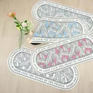 더크린 북유럽감성 주방매트 야자수 핑크