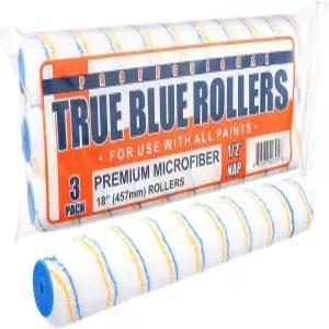 트루 블루 18인치 프로페셔널 페인트 롤러 커버 모든 종류의 표면에 최적 리필 벌크 팩(3 1/2인치 낮잠)