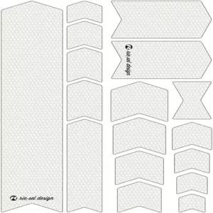 리젤 디자인 - 프레임 보호 테이프 17피스 세트 자전거 보호대 산악 가드 벌집 소재 도구 무료 설치 3000