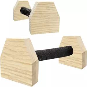 KISENG 푸시업 스탠드 핸드스탠드 트레이닝용 나무 팔레트 바 미끄럼 방지 스트랩이 있는 솔리드 및