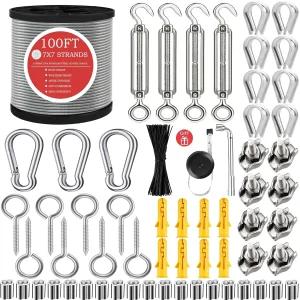 1/8인치 와이어 로프 케이블 와이어용 턴버클 304개의 스테인리스 스틸 M5 키트 텐셔너...