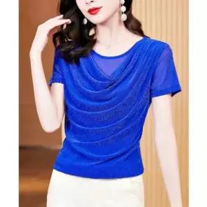 빤짝 스포츠댄스 SH437 라틴 펄 요가 상의 줌바 반팔 댄스복 라인