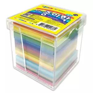 [이지커머스]종이나라 단면종이학접기(케이스) 69x69 20색 1000매 색종이 풀 가위 종이접기책 종이접기