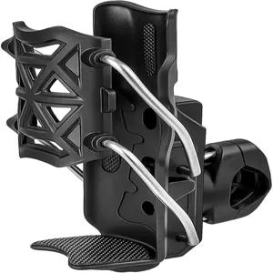 어댑티브 사이클링 모터사이클 컵 홀더 - 유니버설 바이크/ATV/보트 음료 마운트 360° 회전 장착(블랙)