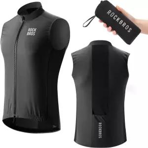 록브로스 사이클링 베스트 남녀용 러닝 등산 조끼 자켓 길레 방풍 통기성