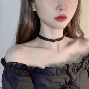 목걸이 choker 짧은 스트랩 실목걸이 링 넥 유인나 포인트 초커 체인 목줄 스트랩 쇄골 윤아