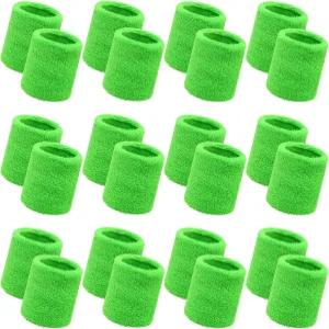 베메모 24개 손목 스웨트밴드 벌크 스포츠 손목밴드 남성용 통기성 운동 테니스 농구 야구 헬스장 운동용