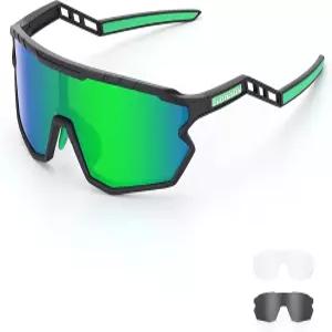 지아둔 스포츠 선글라스 사이클링 안경 핑크 편광 야구 3개의 렌즈 낚시 스키 러닝 골프