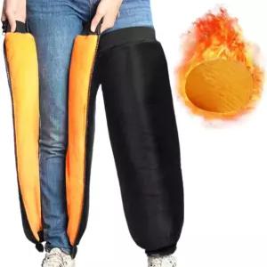 지퍼와 반사 스트립이 있는 겨울 모터사이클 보온 무릎 보호대 방풍 방수 두꺼운 플리스 안감 다리 워머