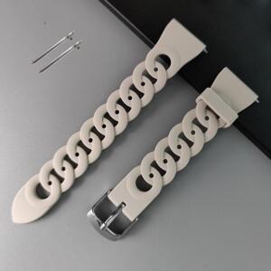 갤럭시 시계 7 6/4 클래식/5 프로/액티브 2/기어 S3 실리콘 팔찌  GT 2/2e/3 프로 밴드용 20mm 스트랩