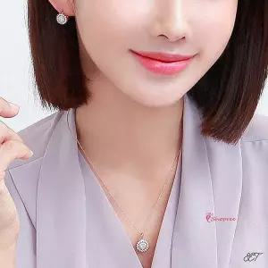 썬플라워 14K금 귀걸이 금침 목걸이 큐빅 주얼리세트 펜던트qrs254
