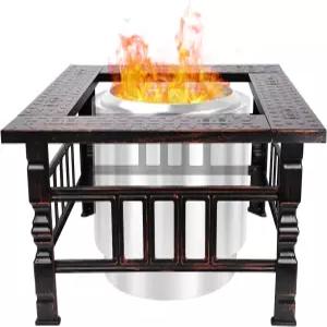 솔로 스토브 모닥불 및 레인저용 파이어 피트 테이블 32인치 파우더 코팅 스틸 서라운드 내열 야외