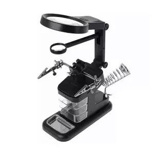 [베스트TOP100] LED 납땜 보조 스탠드 돋보기형 인두거치 납땜 보조기