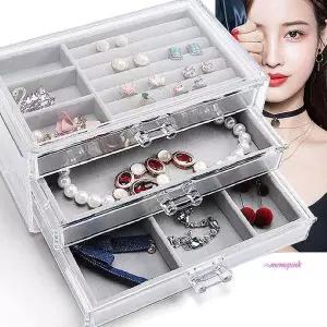 악세사리보관함 보관상자 진열대 액세서리 쥬얼리 귀걸이 보석함 보석상자 목걸이 정리대 반지 예물함pqr09