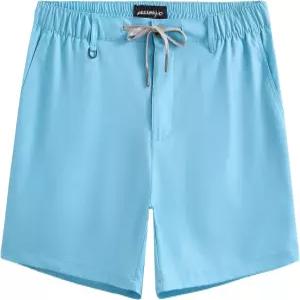 maamgic 남성용 5/7인치 캐주얼 클래식 핏 멀티 포켓 퀵 드라이 스포츠 반바지