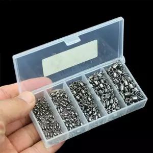 [이지커머스]암산코리아 회전도래 5종 사이즈 세트 스위블 스냅 낚시 낚시채비