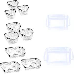 접이식 그릇 접시 컵 야외 캠핑 워터백 11개 조리기구 세트 하이킹 피크닉 배낭여행을 위한 가벼운 휴대용