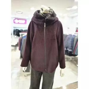 [하프클럽/쉐르담]쉐르담 세이브존01 밍크 카라 알파카코트 CI4-013HC(WN)