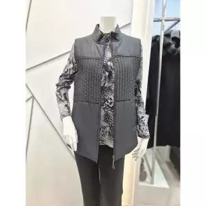 [하프클럽/쉐르담]쉐르담 세이브존01 하이넥 패딩 베스트 조끼 CG4-171VT(BK)