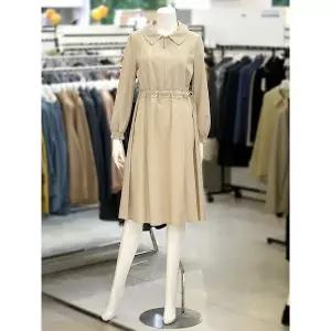 [하프클럽/] 세이브존03 허리 스트링 집업 카라 롱 원피스 AGP241O014A