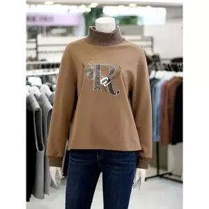 [하프클럽/] 세이브존03 니트 시보리 배색 기모 폴라 티셔츠 AGP244T423A