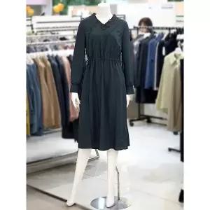 [하프클럽/] 세이브존03 허리 스트링 핀턱 브이넥 롱 원피스 AGP223O007A