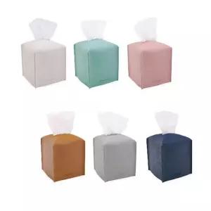 [이지커머스]가죽느낌 정사각 각티슈케이스 휴지케이스 인테리어장식품 각티슈커버 화장지케이스