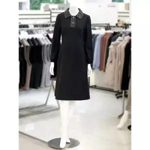 [하프클럽/] 세이브존03 트위드 배색 카라 원피스 AGP244O055A