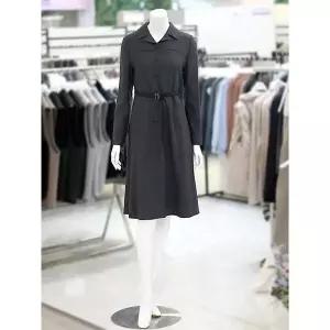 [하프클럽/] 세이브존03 벨티드 오픈 카라 정장 원피스 AGP244O040A