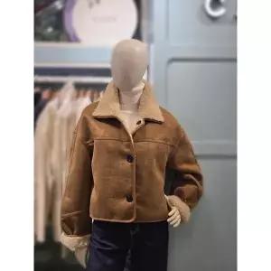 [하프클럽/] 세이브존03  카라 크롭 무스탕 점퍼 AGCP9WLT06A