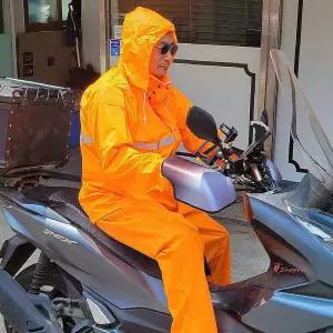 남자배달우비코트 작업용 레인 바지세트 남성 일회용 야외 오토바이 옷캠핑용 야외용nop116