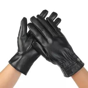 [셀러허브]MZ_위즈 여성 터치 가죽장갑 겨울 방한 보온장갑 (S27364155)