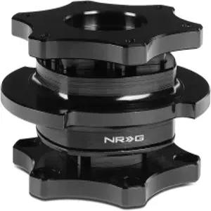 NRG 이노베이션스 NRG-SRK-R200BK-BK SRK-R200BK-BK SFI 42.1/6- 볼트 스티어링 휠 퀵 릴리스 어댑터 블랙