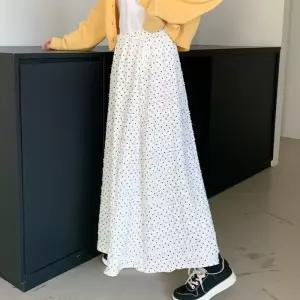 [신상오픈런]프릴스커트 맥시 에이라인 도트 캉캉치마 배색 (31714907)