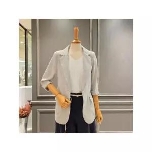 [아니베에프] A55WJK400 린넨 혼방 8부소매 자켓_P395734340