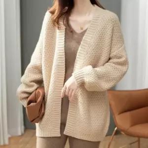 [신상오픈런]오픈가디건 롱니트 뜨개 시보리 오버핏 원마일룩 (30491430)