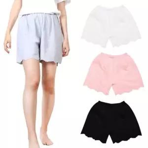 [신상오픈런]스칼럽 면파자마 봄여름 고무줄 반바지 홈웨워 (30488197)