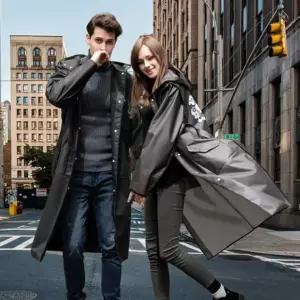 블랙 트렌드 우비 비옷 판초우의 신상 남녀공용 팬던트 방수코트 레인코트