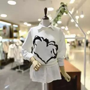 [멜로디가든] M4S2B115 구름하트조끼블라우스세트_P354660335