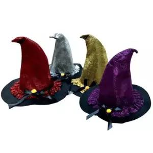 할로윈가면 할로윈 파티 의상 마녀 모자 반짝이 코스프레 코스튬