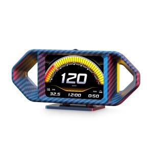 OBD2 HUD 헤드업 디스플레이, 자동차 트럭 SUV용 디지털 속도계 게이지, 실시간 속도 / 연비 모니터, RGB 조명이 있는 OBDII GPS 플러그 앤 플레이