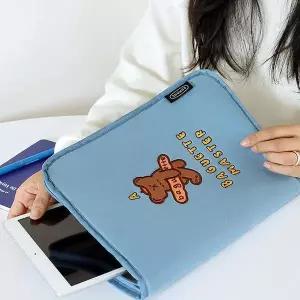 [셀러허브]로마네 아이패드 파우치 9-11인치 곰돌이 아이패드 파우치 강아지 아이패드 파우 (S27328447)