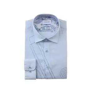 [예작] YJESUA599 앞판자수 가먼트워싱 린넨슬림핏긴소매_P390082932